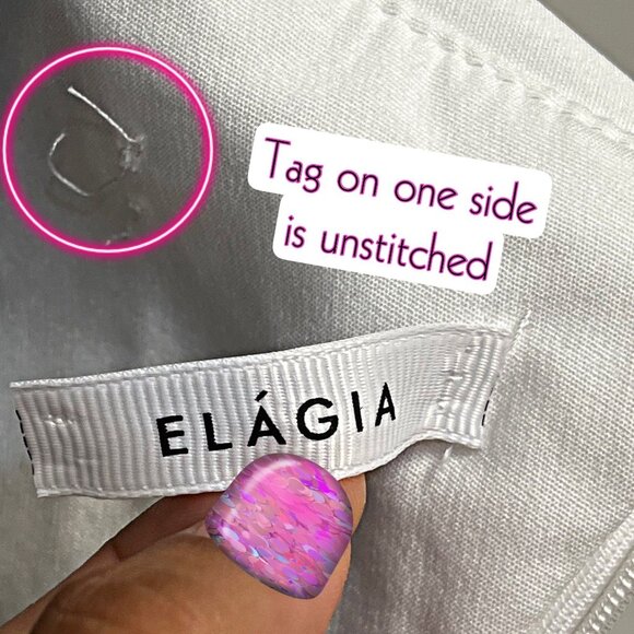 ELAGIA White Off Shoulder Midi Dress A-Line Skirt Maxi Open Back Bride Elegant - Picture 13 of 13